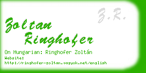 zoltan ringhofer business card
